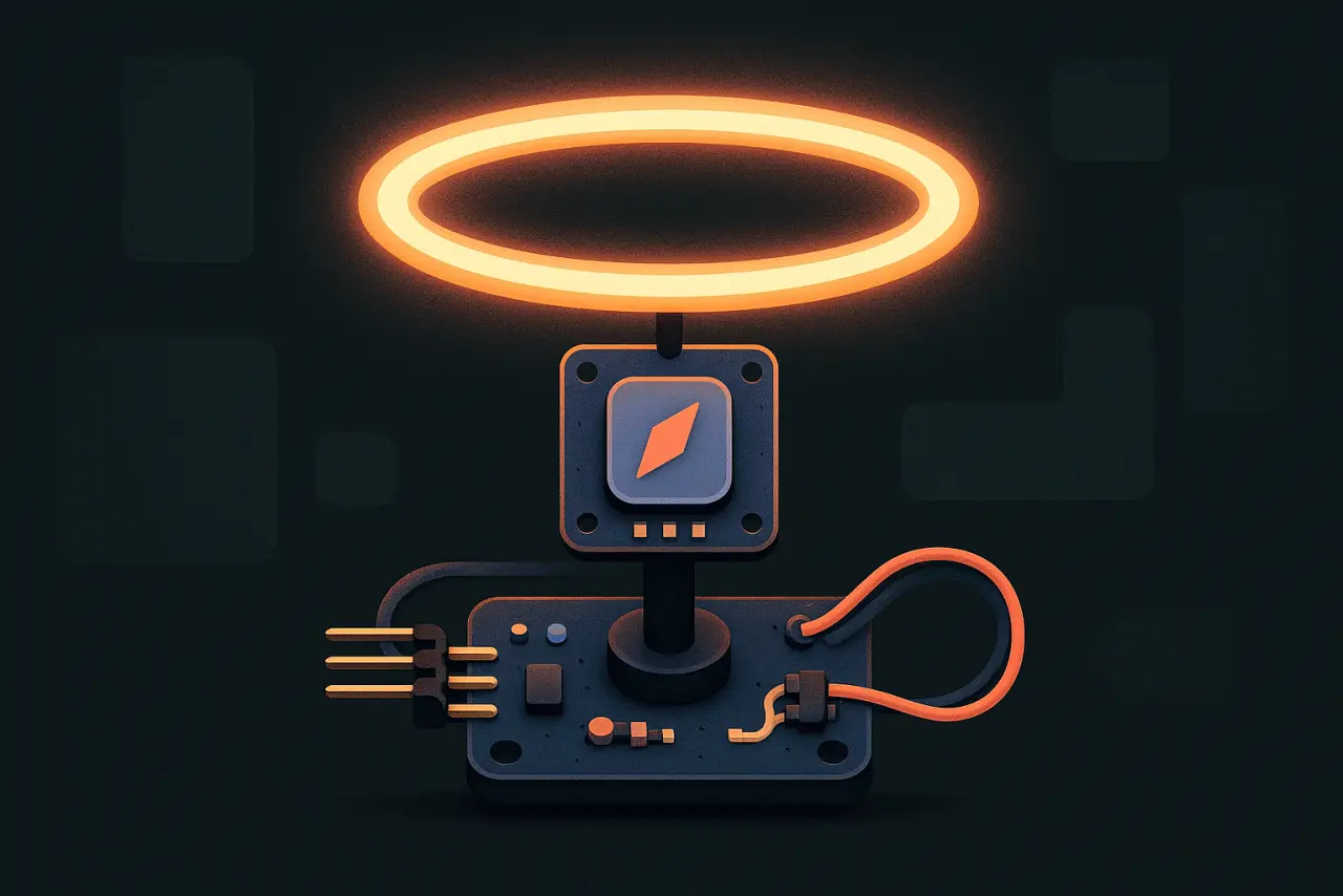 Electronic Compass Halo electronics build illustration