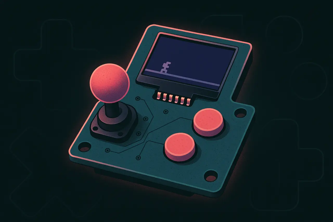 Mini OLED Game Console electronics build illustration