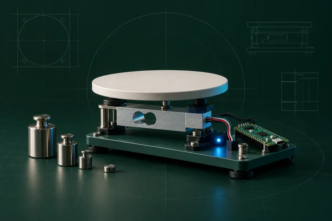 Mini Weighing Scale electronics build illustration