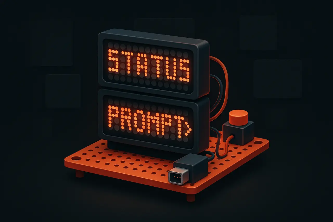 Retro Matrix Terminal electronics build illustration