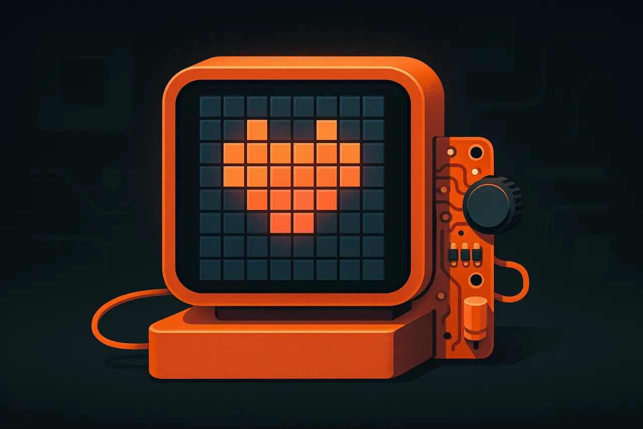 RGB Pixel-Art Frame electronics build illustration