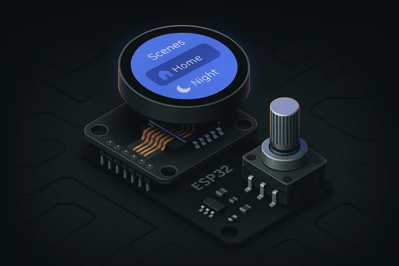 Round Touch IPS Display electronics build illustration