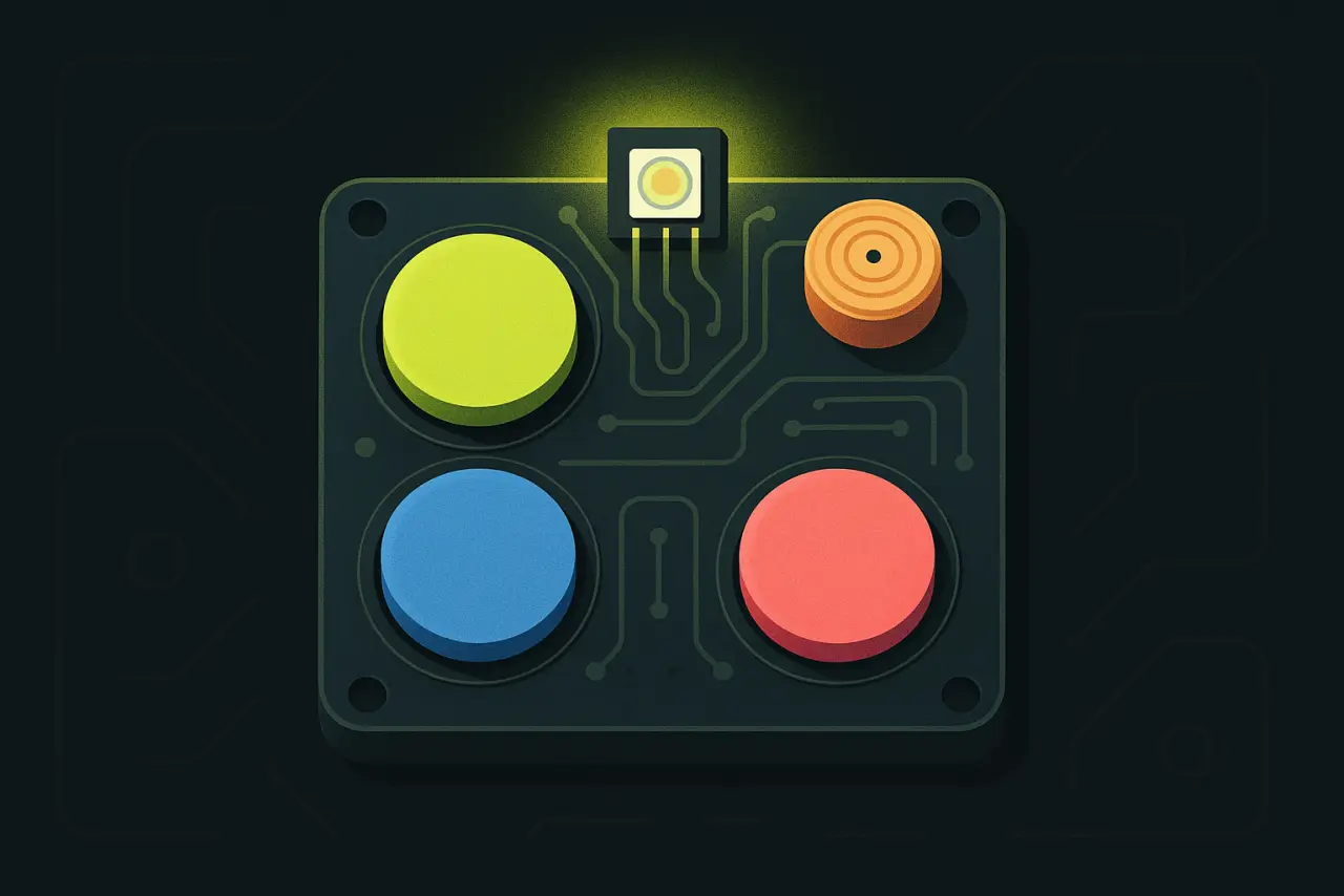 Simon Memory Console electronics build illustration