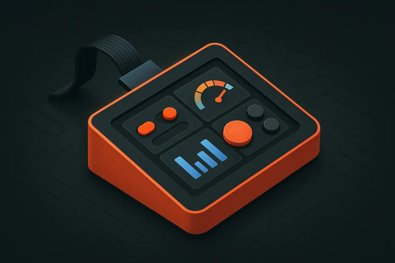 Tiny Touchscreen Control Deck electronics build illustration