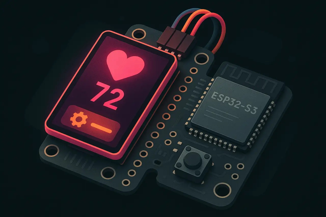Touch AMOLED Display electronics build illustration