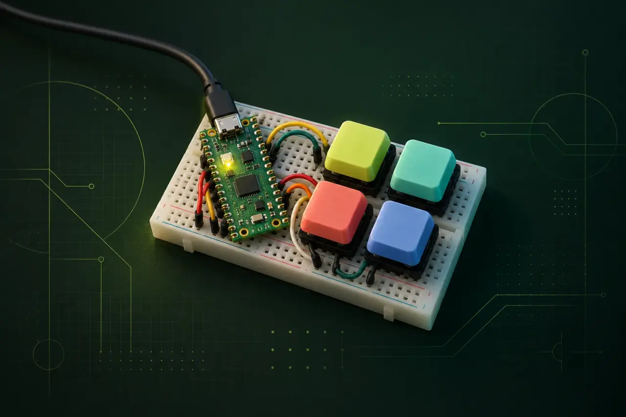 USB Macro Keyboard electronics build illustration