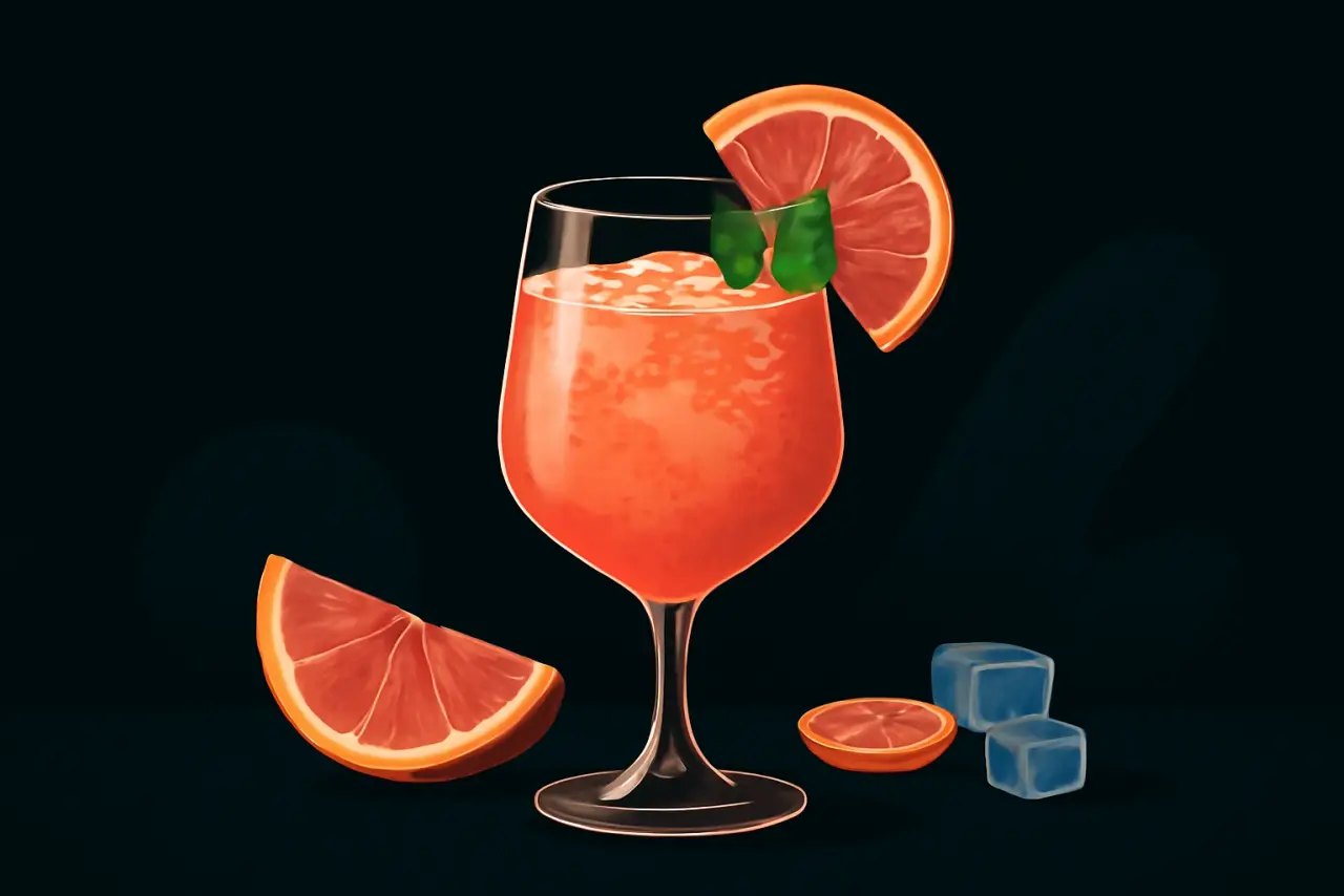 Grapefruit Mate Spritz cocktail illustration